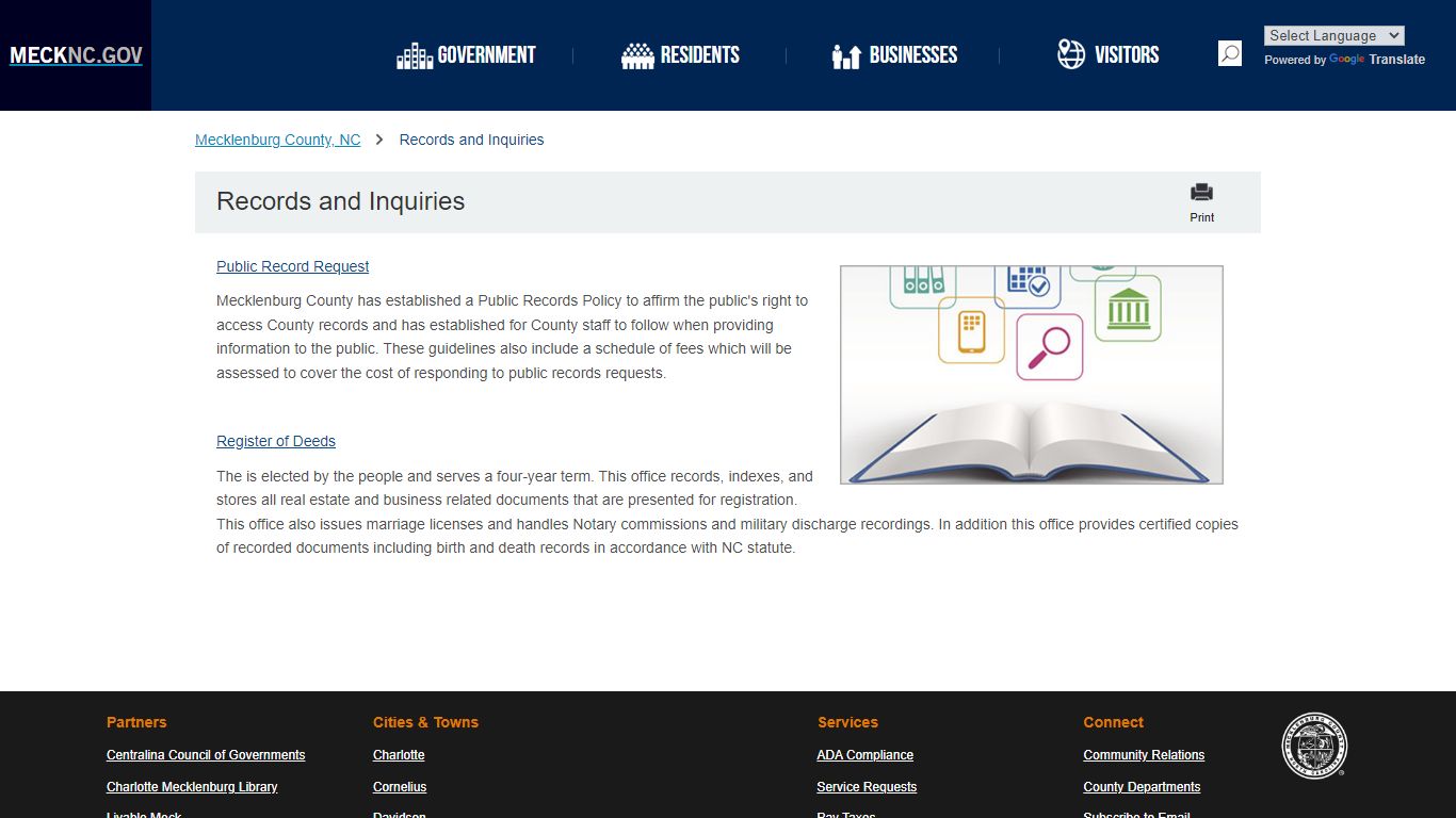 Records and Inquiries - Mecklenburg County Government